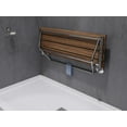 thumbnail image 3 of Two Person 35 in. Teak Wood Wall Mounted Folder Shower Seat in Chrome Trim, 3 of 9