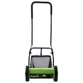 thumbnail image 3 of 12-Inch Manual Push Reel Lawn Mower with 23L Collection Bag, 5-Blade Push Lawn Sweeper Grass Catcher Outdoor Power Tools Manual Lawn Dethatcher, 12inch Cutting Width, 3 of 9