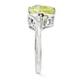 thumbnail image 3 of Sterling Silver Rhodium Lemon Quartz & Rhodolite Garnet Ring QR2898LQ, 3 of 4
