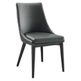 thumbnail image 3 of Side Dining Chair, Set of 2, Grey Gray, Faux Vinyl Leather, Kitchen Cafe Bistro Hospitality Restaurant, Modern Contemporary HB33139, 3 of 10