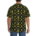 thumbnail image 5 of Vsdgher Pineapple Print Men's Wrinkle Free Untucked Cuban Shirt Business Casual Button Down Shirts Short Sleeve Shirt, 5 of 7