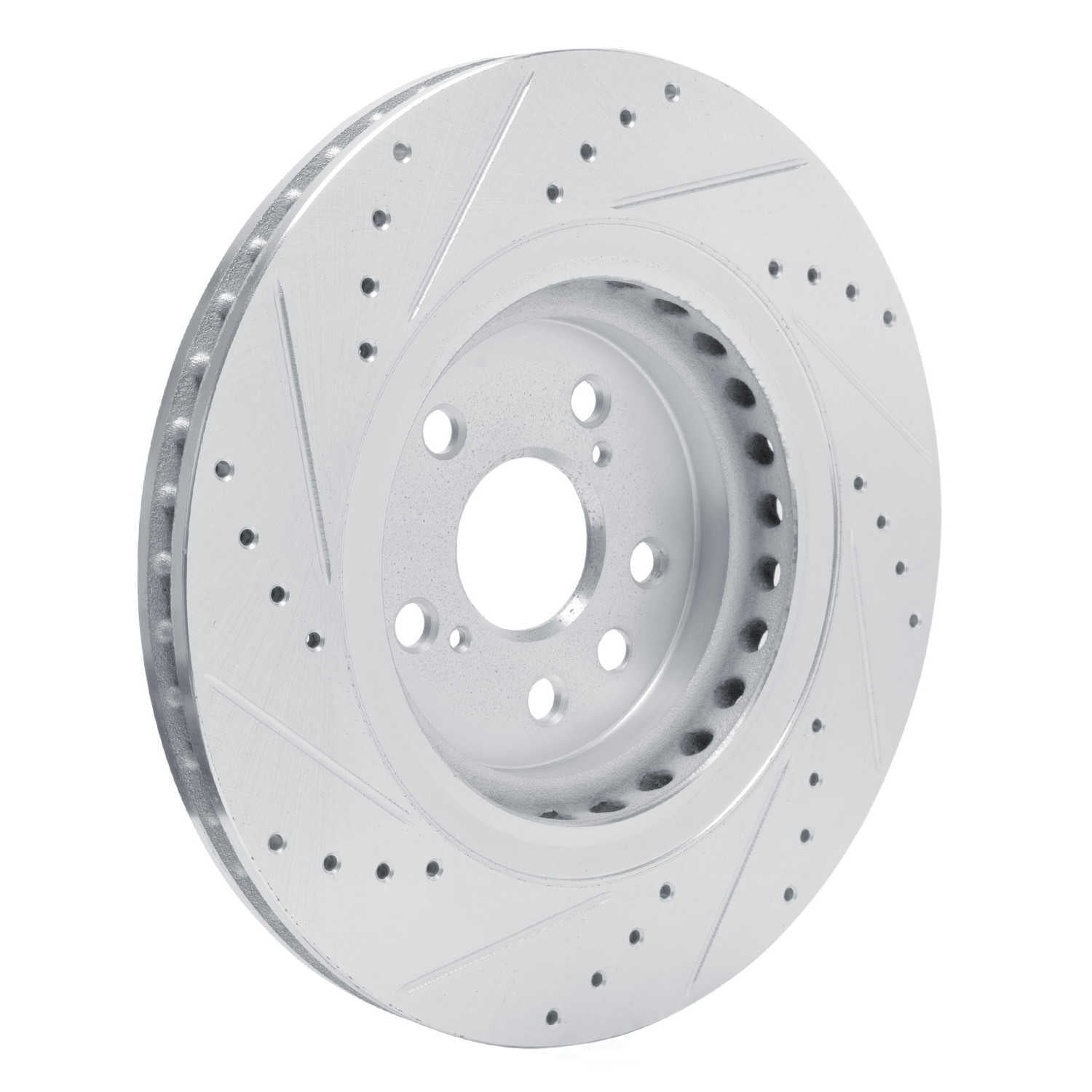 Dynamic Friction Company 631-75066R DFC Brake Rotor - Drilled And Slotted - Silver