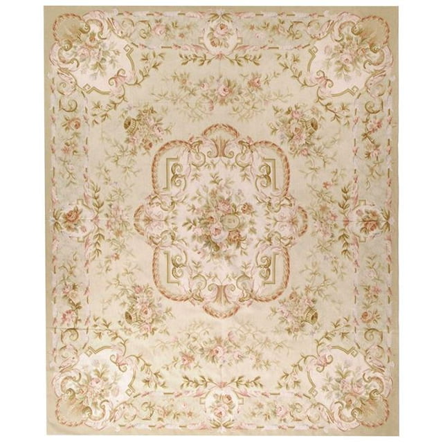 Due Process Stable Trading Aubusson Laval Gold & Ivory Area Rug, 2.06 x 4 ft.