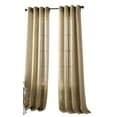 thumbnail image 5 of Nanshing Burlap Solid Color Room Darkening Grommet Top Single Curtain Panel, Tan, 54" x 84", 5 of 5