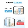 thumbnail image 6 of BAGSMART Clear Toiletry Bag, 3 Packs TSA Approved Water resistant Quart Size Travel Organizer, Airport Airline Travel Essential Carry On Makeup Cosmetic Bags for Women, Cloud White, 6 of 6