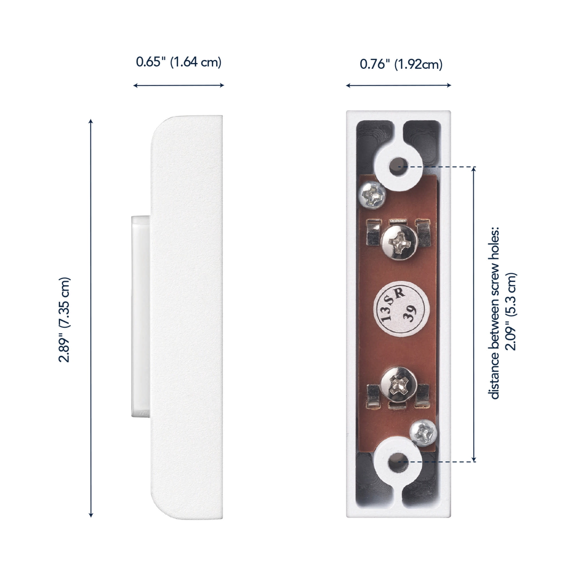 Globe Electric 91009237 Heath Zenith Metal Wired Lighted Push Doorbell Button - White