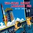 thumbnail image 2 of Retrorocket 26x26 White Modern Wood Framed Museum Art Print Titled - Two-Stage Rocket Launching Pad, 2 of 4
