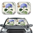 thumbnail image 2 of Naloa Vintage Flower 2 Piece Foldable Car Sun Shades, Car Windshield Sunshade, Front Window Sunshade for Car, Truck, SUV - Small, 2 of 7