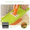 thumbnail image 4 of Cortadora de Verduras Multifunción 1 Contenedor 6 Cuchillas y Pieza de Mano, Cortadora de Verduras Cortadora de Frutas y Verduras y Rallador de Queso para Rebanar, 4 of 4