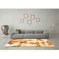 thumbnail image 3 of Ahgly Company Indoor Round Abstract Orange Modern Area Rugs, 6' Round, 3 of 4
