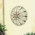 thumbnail image 5 of Sunjoy Vintage Gold Fleur-De-Lis Wall Decor Indoor Outdoor Distressed Decoration Metal Wall Art with Keyhole Hanger, 29’’ x 29’’ x 4’’, 5 of 7