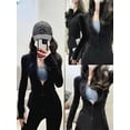 thumbnail image 2 of Ropa de Yoga para mujer, chaqueta de manga larga con cremallera para gimnasio, deportes, Fitness, chaquetas ajustadas, ropa de protección solar informal para exteriores, 2 of 5