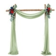 thumbnail image 1 of Cortina de boda reutilizable Billuyoard resistente al desgarro Verde gris 2 piezas, 1 of 6