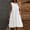 *White, variant on ClodeEU Women's Linen Blend Crinkle Sleeveless Crewneck Dress with Pockets ,Solid Color Casual Midi Dress White,Womens Plus M