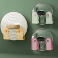 thumbnail image 1 of SSZMDLB 3Pcs Pot Lid Holder Wall Mounted, Cartoon Style Plastic Lid Rack for Kitchen Shelves, Plates Storage and Draining, Household Pot Lid Organizer, 1 of 9