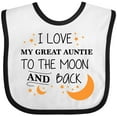 thumbnail image 3 of Inktastic I Love My Great Auntie to the Moon and Back Boys or Girls Baby Bib, 3 of 4