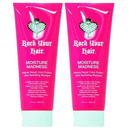 - Rock Your Hair Moisture Madness Color Protect Ultra Hydrating Shampoo 10oz (Pack of 2)