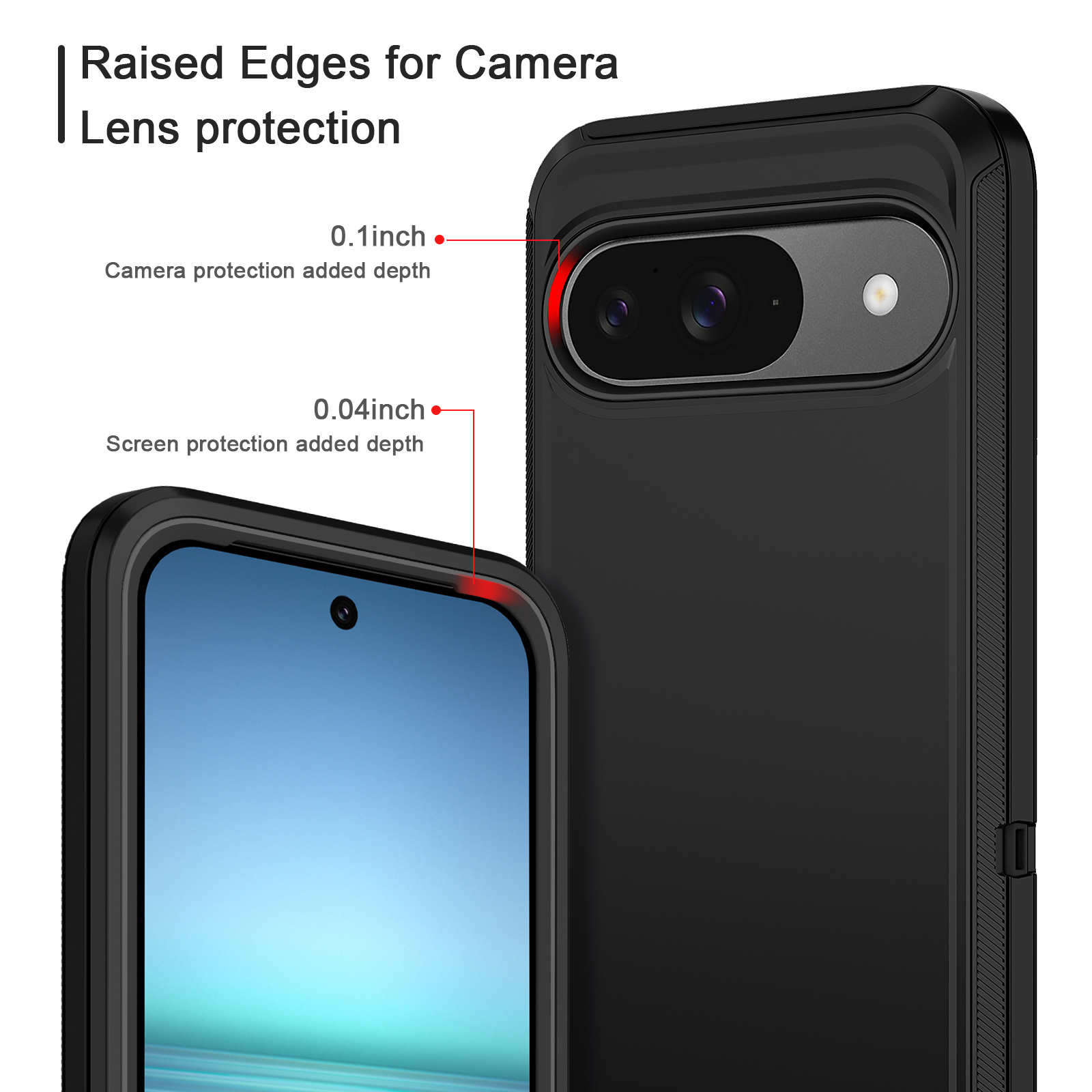 Petocase Google Pixel 9 Pro Case Black Rugged photo 3