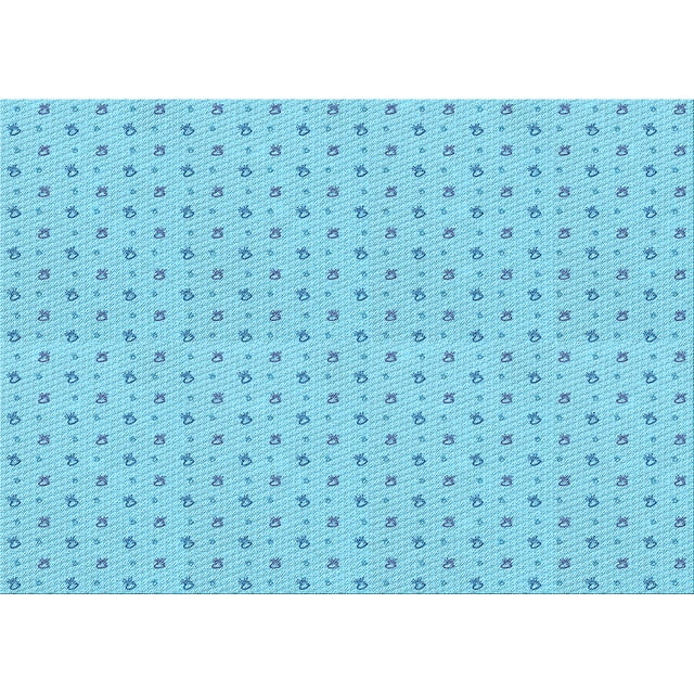 Ahgly Company Machine Washable Indoor Rectangle Transitional Midday Blue Area Rugs, 8' x 10'