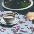 thumbnail image 3 of Ambesonne Leaves Greenery Fitted Round Tablecloth, Tropical Leafy Art, 45"- 56" Diameter, Pale Blue Dried Rose, 3 of 5