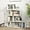 White, variant on CRXX S-Shaped Bookshelf, Geometric Bookcase with Open Shelves, 5 Tier Display Shelf, Modern Shelving Unit, Wood Standing Shelf, Book Shelf for Bedroom, Living Room, Study (White)
