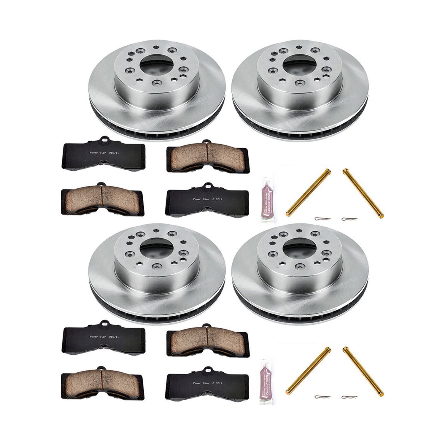 Power Stop Front and Rear Stock Replacement Brake Pad and Rotor Kit KOE2769