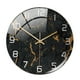 thumbnail image 2 of Reloj de pared perfecl Reloj de pared de lujo creativo Textura de mármol Negro, 2 of 7