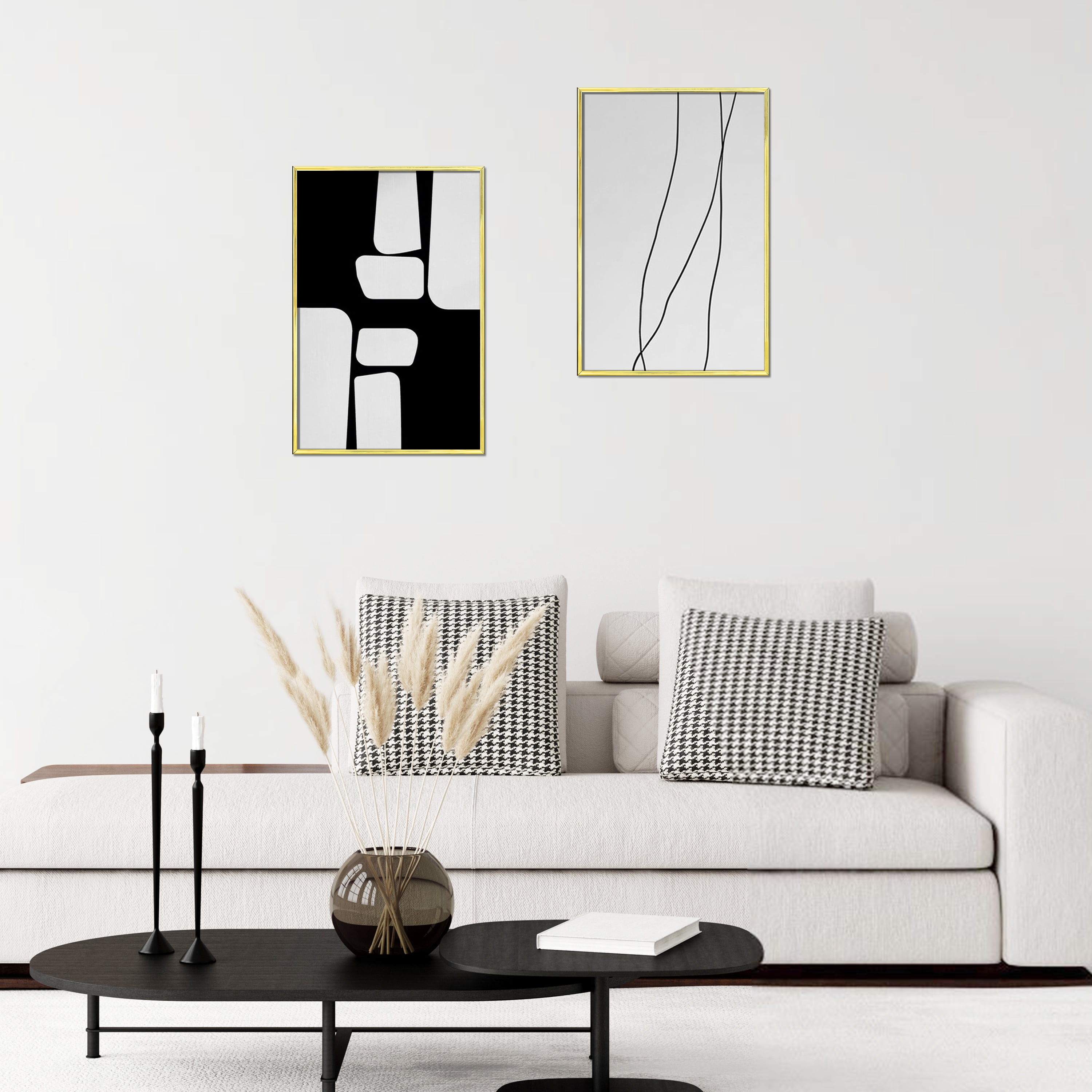 VIOLABBEY 16x24 Poster Frame Set of 5, 16x24 Frame Gold for Wall Mounting Vertically or Horizontally, Gallery Wall Picture Frame