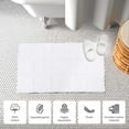 thumbnail image 6 of Superior Non-Slip Washable Bath Rug Set, 20" x 30", 24" x 36", White, 6 of 13