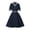 🔥 Navy, variant on Sentmoon Sun Dresses Women Short Sleeve Lapel Wedding Beach Vacation Clothes for Women 2026 Summer Regular Fit Stretchy Womens Vacation Dresses Beach Essentials