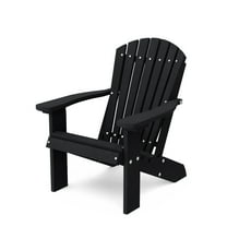 Wildridge Heritage Child's Adirondack Chair, Black - Outdoor All-Weather Poly Furniture for Patio, Deck, Yard
