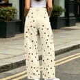 thumbnail image 4 of ClodeEU Women's High Waist Polka Dot Print Denim Pants,Casual Loose Jean Trousers ,Women's Plus XL, 4 of 6