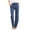Blue, variant on Aofany Women's Linen Pants Casual Cotton And Linen Drawstring Waist Long Straight Pants with Pockets Elastic Middle Waist Solid Color Trouser Khaki XL