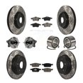 thumbnail image 1 of Transit Auto Front Rear Wheel Hub Bearing Assembly Coated Disc Brake Rotors and Ceramic Pads Kit (10Pc) for Car 2013-2016 Ford Escape AWD with 2.0L 1.6L - Left Right Side (Driver Passenger) KBB-117560, 1 of 10