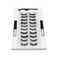 thumbnail image 1 of Set de 10 pares de pestañas postizas con 2 delineadores de ojos HUOGUO Curling, 1 of 1