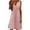 Pink, variant on Women Summer Dresses Solid Color Sleeveless Casual Loose Swing Midi Dress