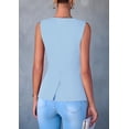 thumbnail image 2 of Chaleco PRETTYGARDEN sin mangas con botones azul claro XXL, 2 of 8