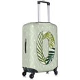 thumbnail image 4 of Leaf Initial Name O Green Luggage Cover Elastic Washable Stretch Suitcase Protector Anti-Scratch Travel Suitcase Cover for Kid and Adult L (Fit 25-28 inch suitcase), 4 of 6