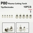 thumbnail image 1 of 10Pcs P-80 Plasma Cutter Consumable Torch Kit 1.1Mm-1.7Mm Nozzle Tip Electrode, 1 of 6
