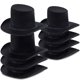 thumbnail image 1 of Minisombreros decorativos Skylety de fieltro negro, 8 piezas, 1 of 7