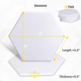 thumbnail image 6 of Sonic Acoustics Hexagon Acoustic Sound Absorption Panels, Wall Decoration, White, 6'', 12-Pack, 6 of 8