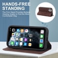 thumbnail image 3 of Allytech iPhone 11 Pro Max PU Leather Wallet Case with RFID Blocking Card Slots Kickstand Magnetic Closure, Shockproof Protective TPU Flip Cover For iPhone 11 Pro Max,Coffee, 3 of 7