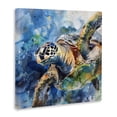 thumbnail image 3 of Stupell Industries Watercolor Splatter Sea Turtle Canvas Wall Art, design by Creative Studio, 36 x 36, 3 of 7