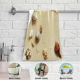 thumbnail image 5 of Summer Beach Sea Water Kitchen Hand Towels 2 PCS, Seashell Conch Starfish Fingertip Bath Towels Ultra Soft and Highly Absorbent, Decorative Face Towels Dish Washcloths, 28.3"x14.4", 5 of 5