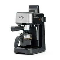 Mr. Coffee 4-Shot Steam Espresso Machine, Cappuccino Maker, and Latte Maker with Glass Carafe