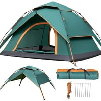 Fenbeli Portable Waterproof Tents for Camping, Pop up Tent for 2-4 Person, Camping Tent for Family Outdoor, Green