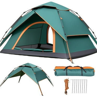 Fenbeli Portable Waterproof Tents for Camping, Pop up Tent for 2-4 Person, Camping Tent for Family Outdoor, Green