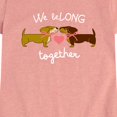 thumbnail image 2 of Instant Message - We Belong Together Dachshunds Toddler Short Sleeve Graphic T-Shirt, 2 of 5