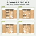 thumbnail image 3 of Lofka Wooden Outdoor Storage Shed with Asphalt Roof, Solid Fir Wood Garden Cabinet, Natural, 3 of 15