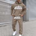 thumbnail image 2 of CONFREE Mens Tracksuit 2 Peice Sets Casual Men's Jogging Sweatsuit Set Graphic Y2K Pullover Hoodies Pants Athletic Sweat Suit for Men, 2 of 4